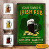 St. Patrick&#39;s Day Custom Poster Irish Pub Personalized Gift - PERSONAL84