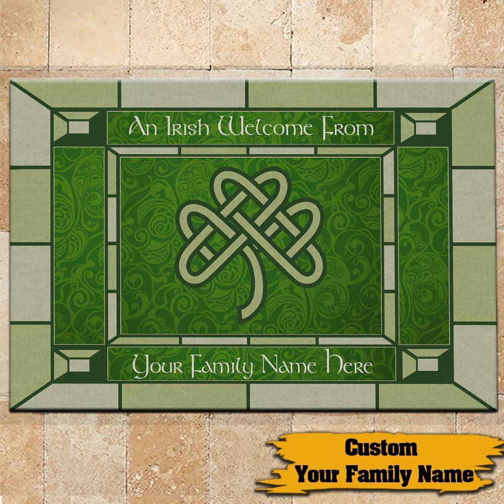 St Patrick's Day Doormat Customized An Irish Welcome From Personalized Gift - PERSONAL84