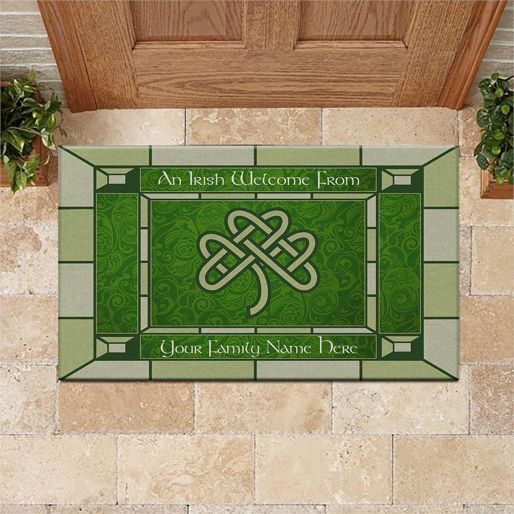 St Patrick's Day Doormat Customized An Irish Welcome From Personalized Gift - PERSONAL84