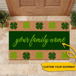 St. Patrick's Day Doormat Customized Shamrock St. Patrick's Day Personalized Gift - PERSONAL84