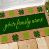 St. Patrick&#39;s Day Doormat Customized Shamrock St. Patrick&#39;s Day Personalized Gift - PERSONAL84