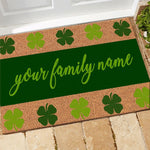 St. Patrick's Day Doormat Customized Shamrock St. Patrick's Day Personalized Gift - PERSONAL84