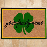 St Patrick's Day Doormat Customized Shamrock St Patrick's Day Personalized Gift - PERSONAL84