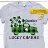 St. Patrick&#39;s Day Grandma Custom T Shirt Nana&#39;s Lucky Charms Personalized Gift - PERSONAL84