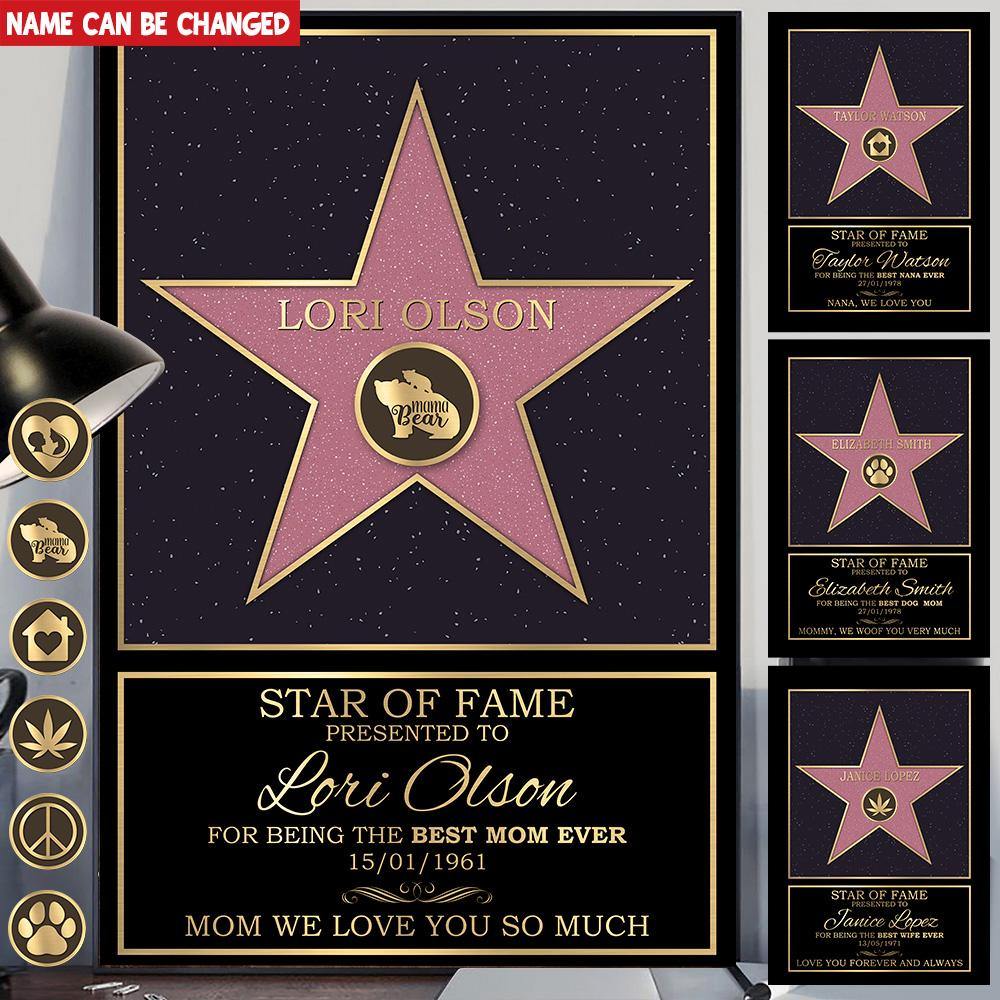 Star Of Fame Award Custom Poster Personalized Gift - PERSONAL84