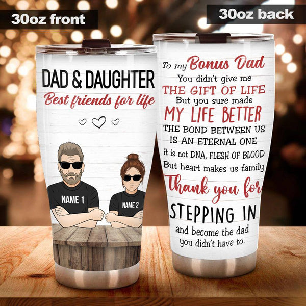 Step Dad Christmas Custom Tumbler Not From Your Sack Still Got My Back -  PERSONAL84