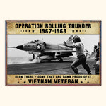 Veteran Custom Poster Operation Rolling Thunder Personalized Gift