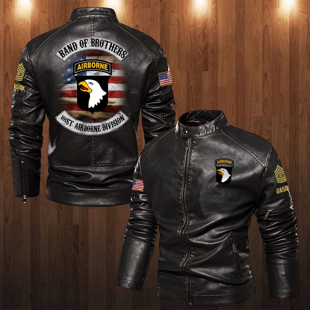 Veteran Custom Leather Jacket Band Of Brothers Personalized Gift