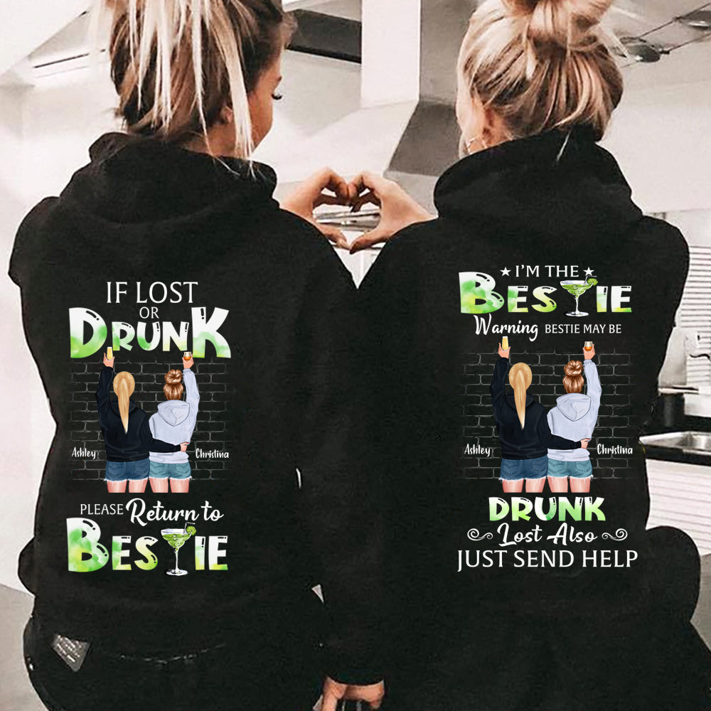 Bestie Custom Shirt If Lost Or Drunk Return To Bestie Personalized Best Friend Gift