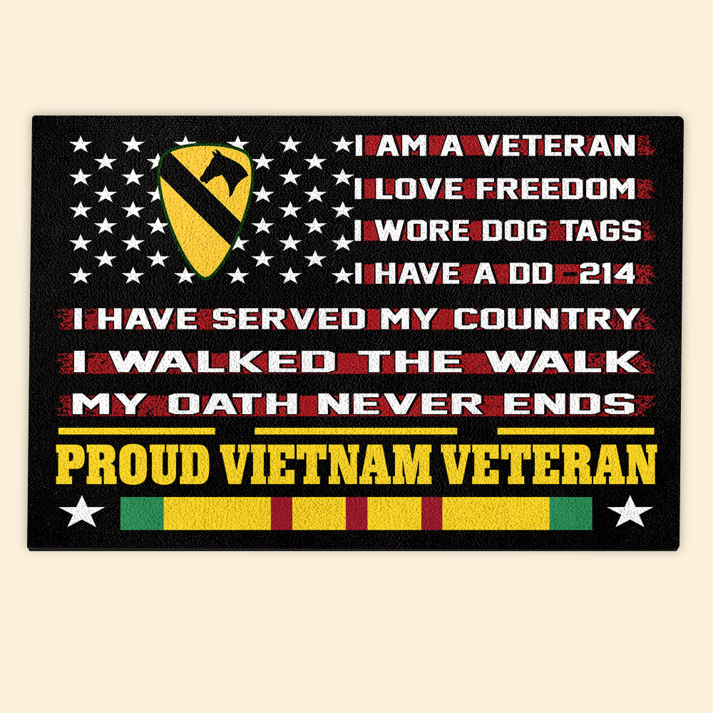Vietnam Veteran Custom Doormat I Walked The Walk Personalized Gift