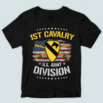 Army Veteran Custom Shirt 1st Cavalry Division Personalized Gift