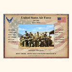 Air Force Veteran Custom Poster United States Air Force Class Personalized Gift