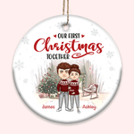 Couple Custom Ornament First Christmas Together Personalized Gift