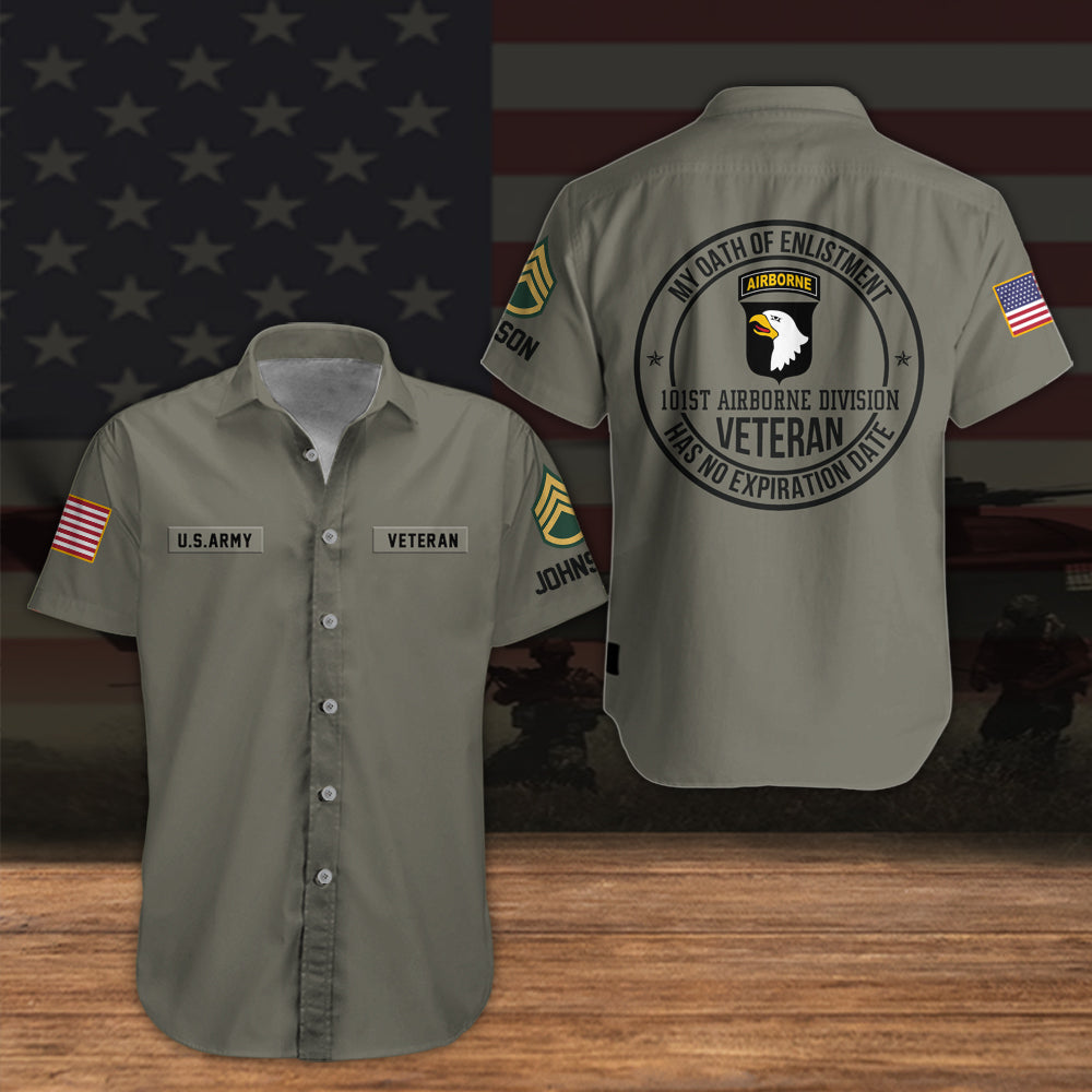 Veteran Custom Men Shirt My Oath Of Enlistment Has No Expiration Date Personalized Gift