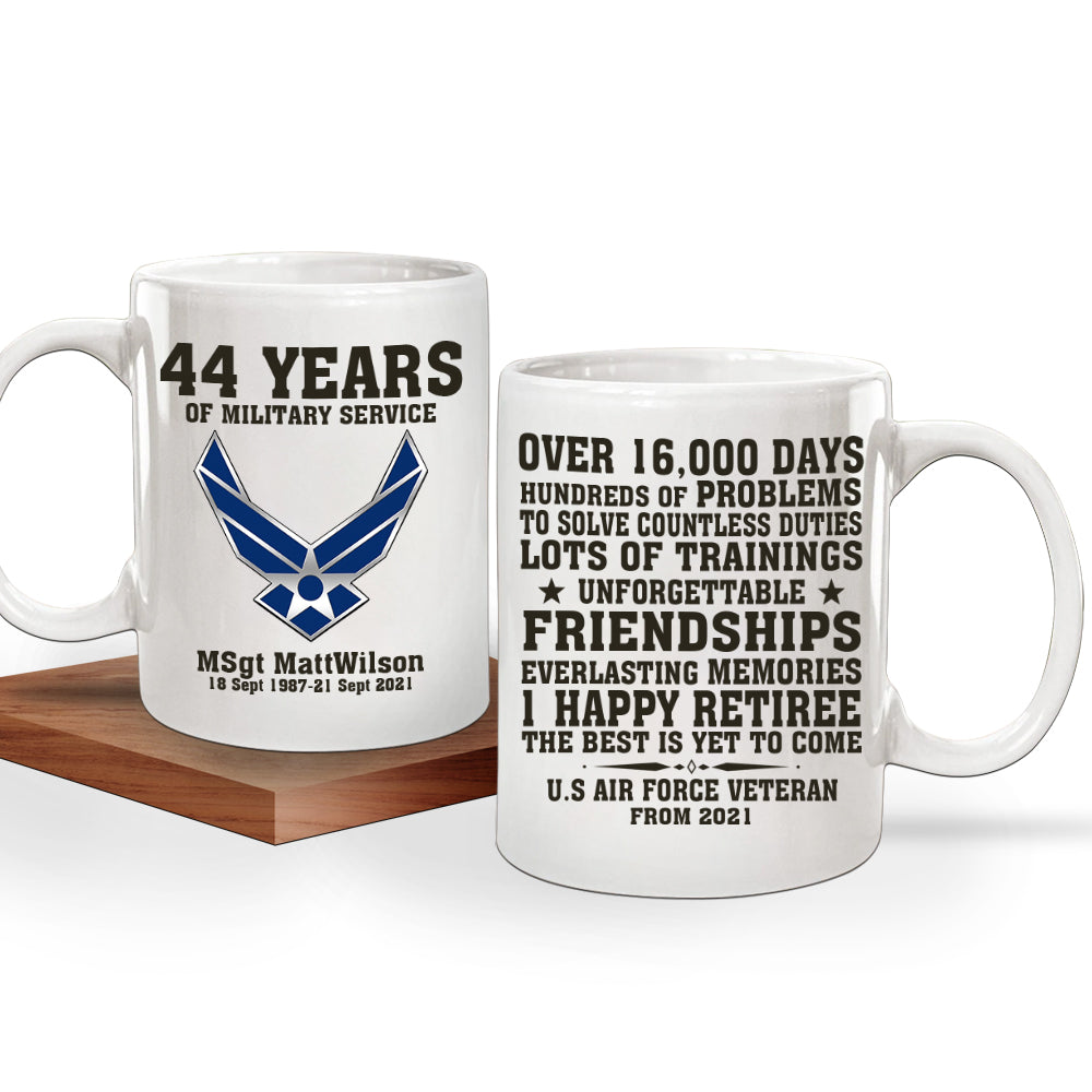 Retired Veteran Custom Mug Personalized Gift