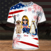 Dog Custom Shirt Dog Mom Independence Day Personalized Gift
