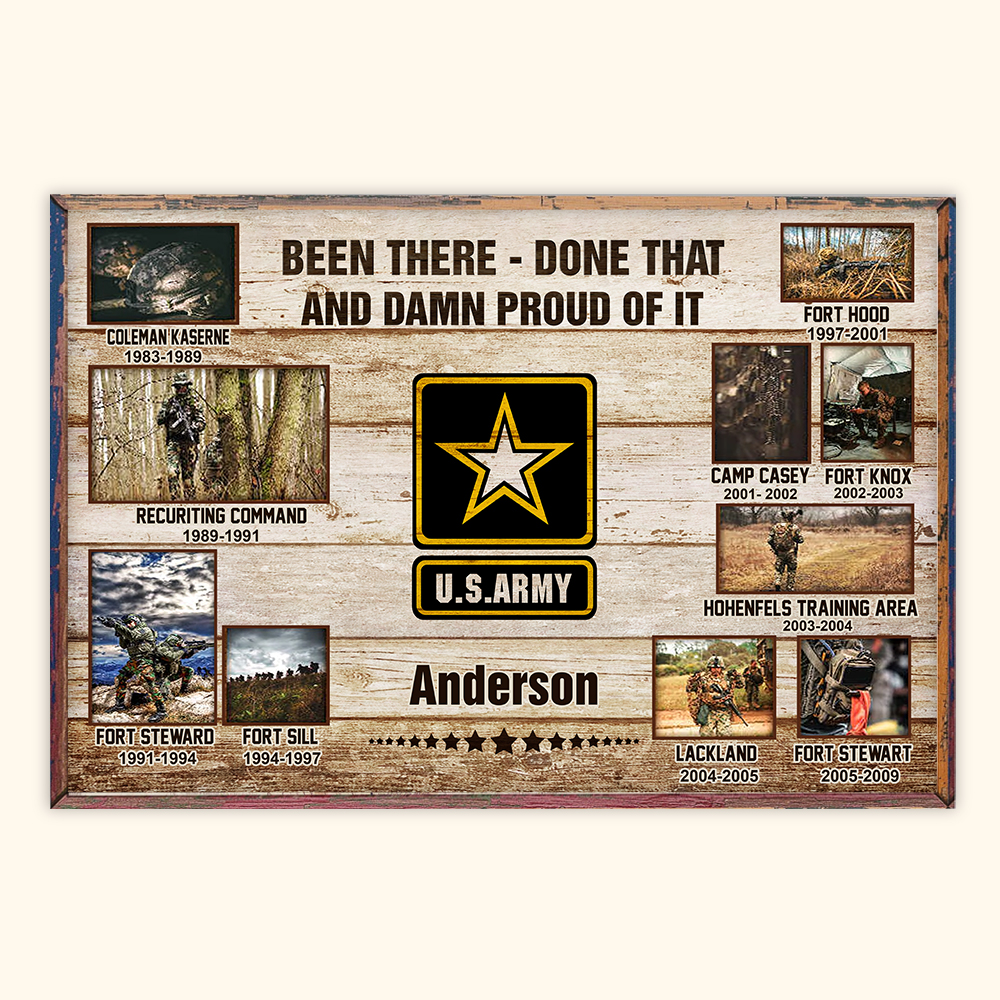 Veteran Custom Poster Been There Done That And Damn Proud Of It Personalized Gift