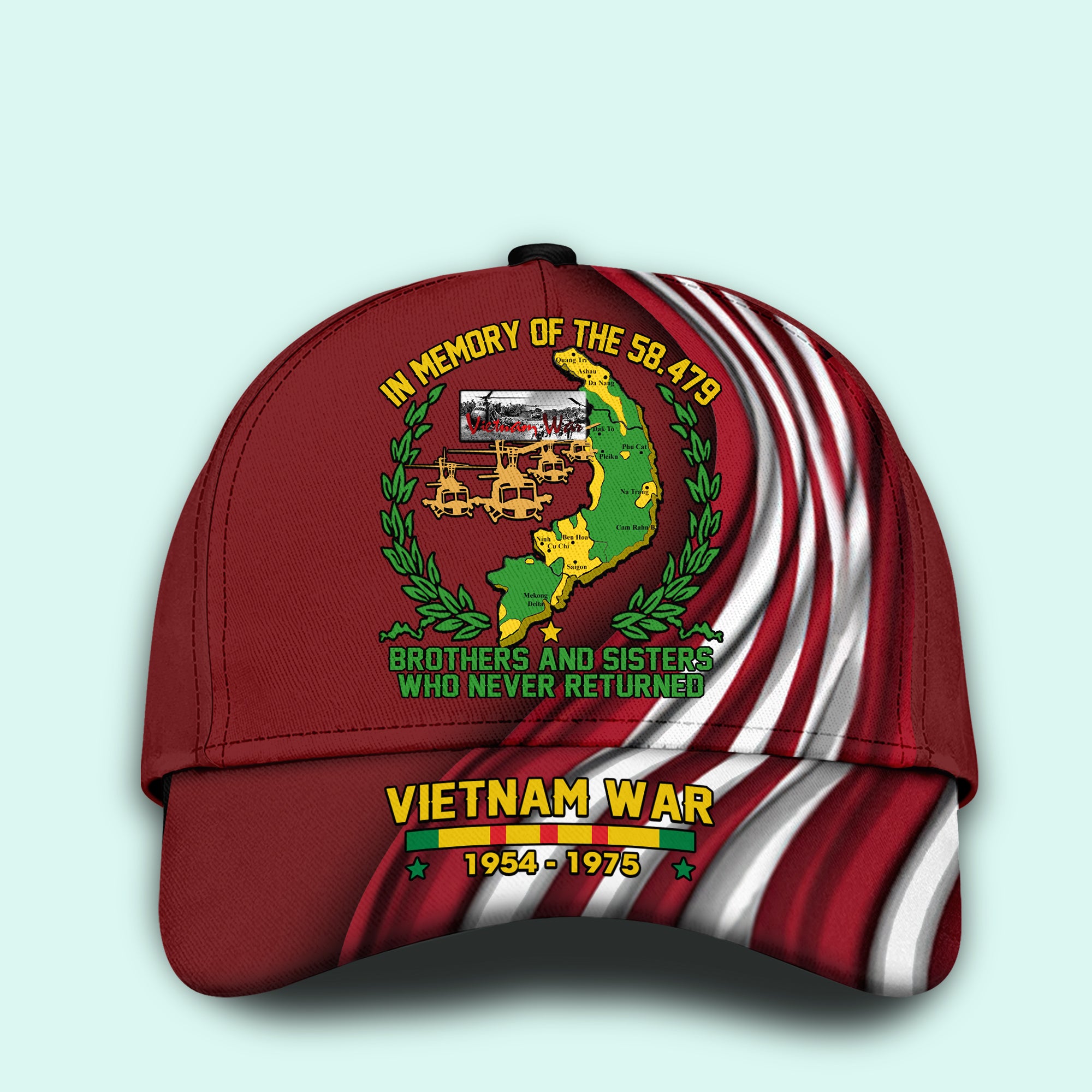 Vietnam Veteran Custom Cap In Memory Of The 58,479 Brothers And Sisters Who Never Returned Personalized Gift