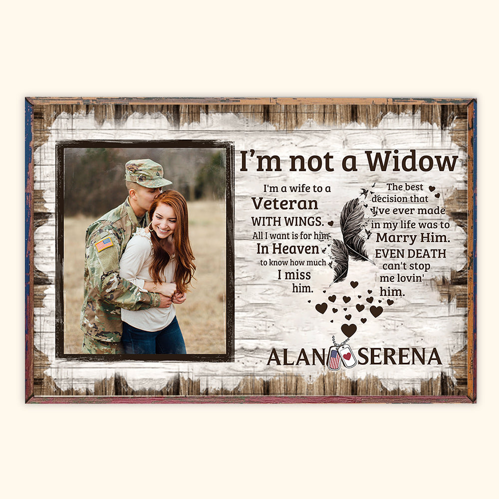 Veteran Custom Poster I'm Not A Widow Personalized Gift for Memorial Day