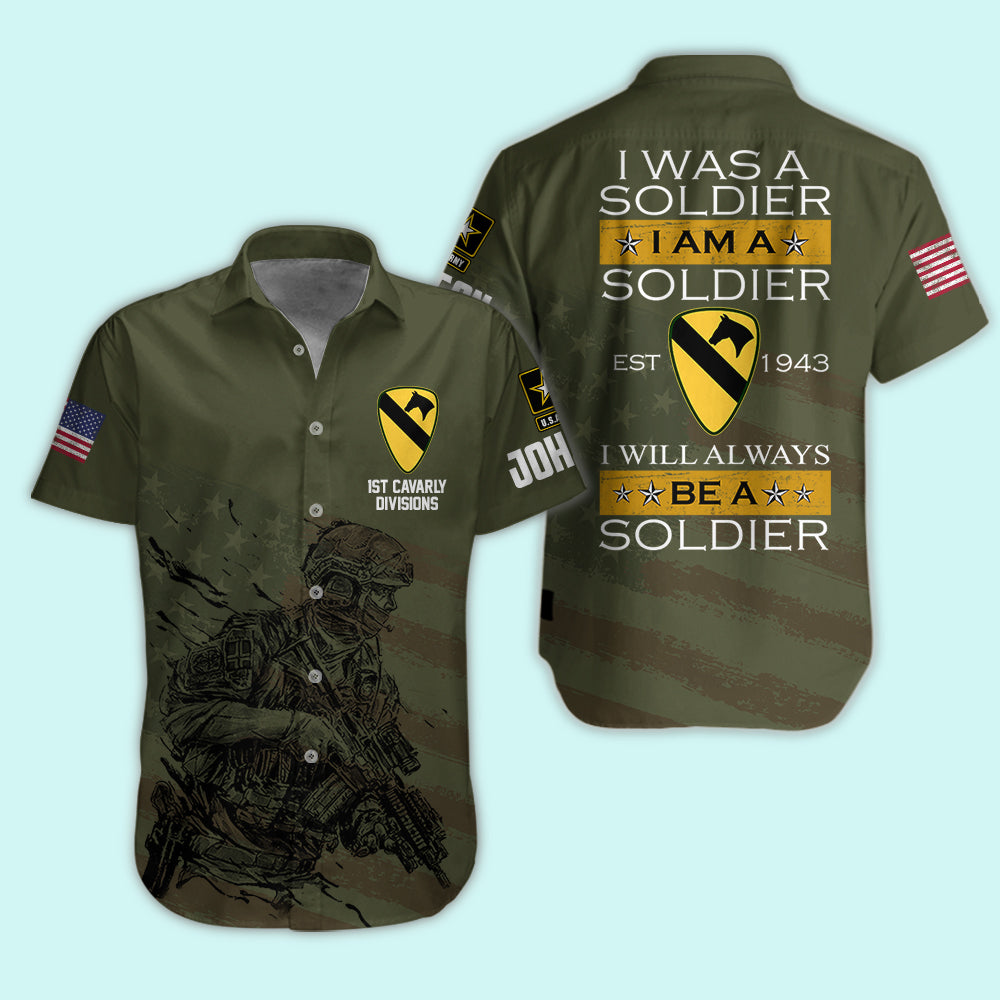 Army Veteran Custom Men Shirt I Am Always A Soldier Personalized Gift