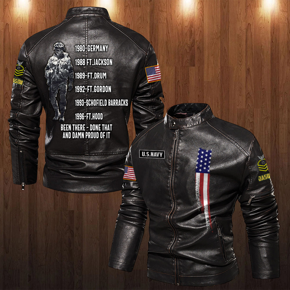 Veteran Custom Leather Jacket Been There Done That And Damn Proud Of It Personalized Gift