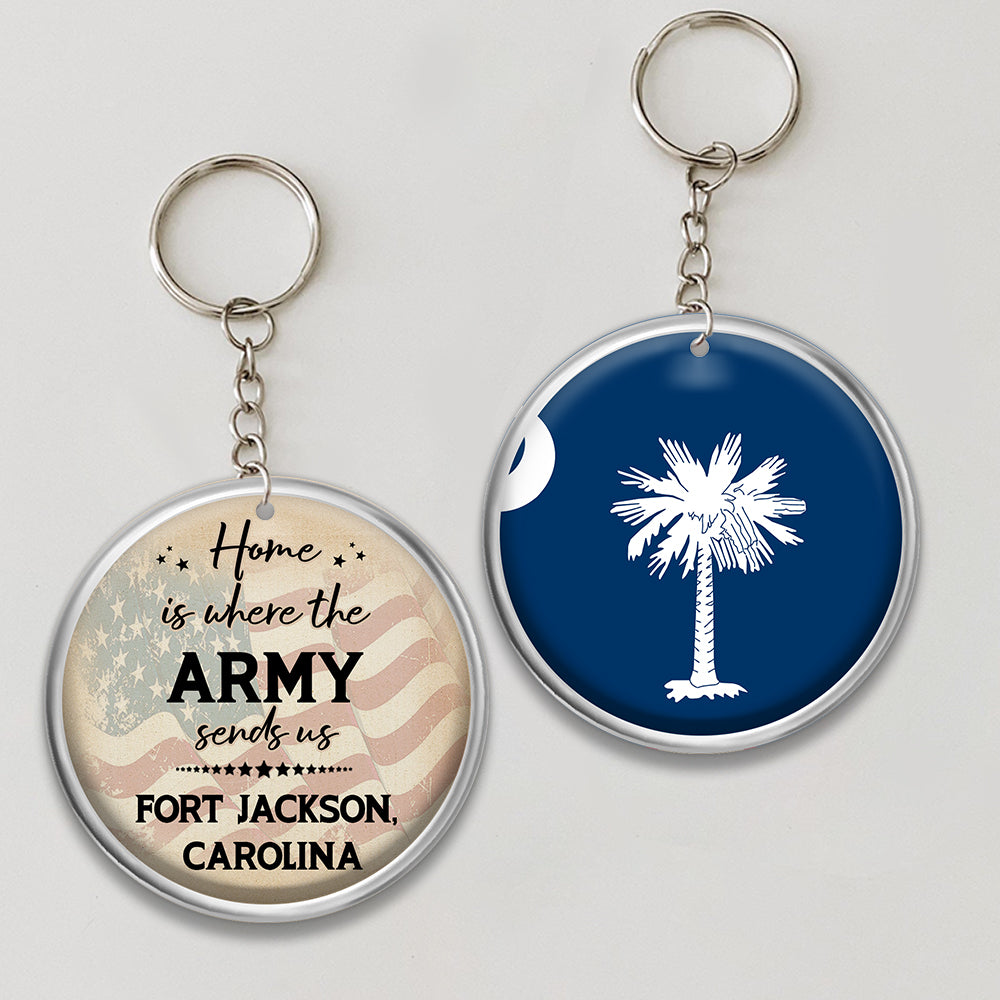 Veteran Custom Keychain Proudly Served Personalized Gift