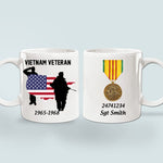 Vietnam Veteran Custom Mug Proudly Served Personalized Gift