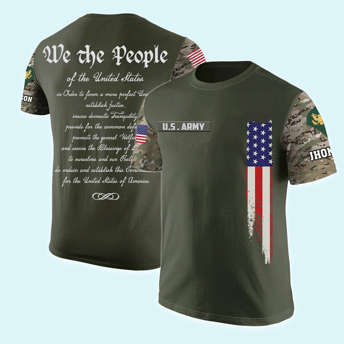 Veteran Custom All Over Printed Shirt We The People Personalized Gift
