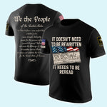 Veteran Custom All Over Printed Shirt It Doesn't Need To Be Rewritten It Need To Be Reread Personalized Gift
