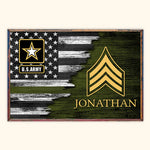 Veteran Custom Poster Logo And Rank Personalized Gift