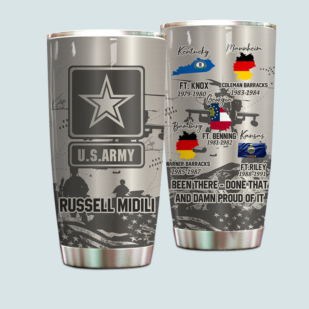 Veteran Custom Tumbler Been There Done That and Damn Proud Of It Personalized Gift