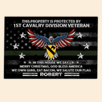 Veteran Custom Doormat This Property Is Protected By U.S Veteran Personalized Gift