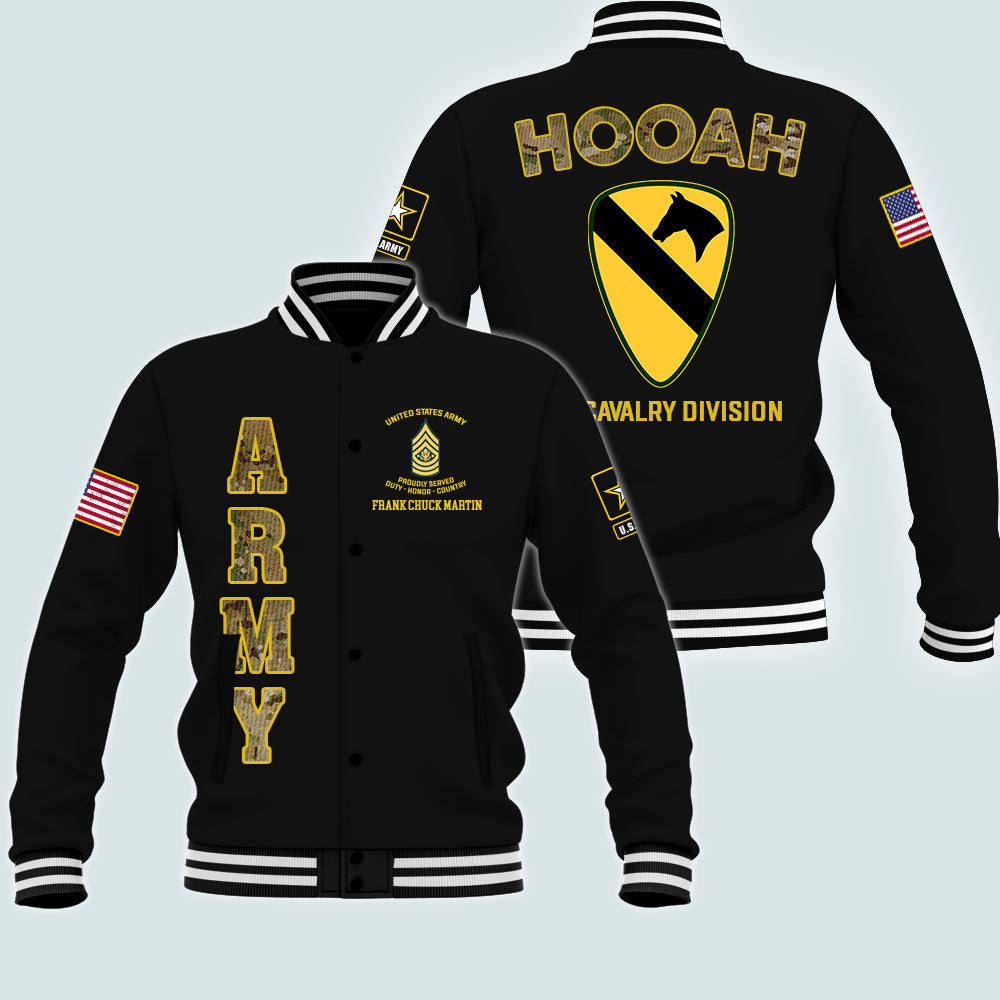 Army Veteran Custom Jacket Proudly Served Personalized Gift
