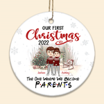 Couple Custom Ornament First Christmas Together Personalized Gift