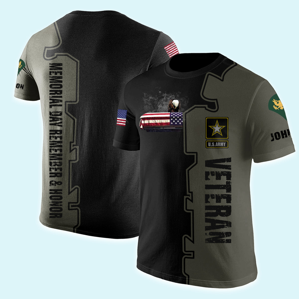 Veteran Custom All Over Printed Shirt Personalized Gift For Memorial Day
