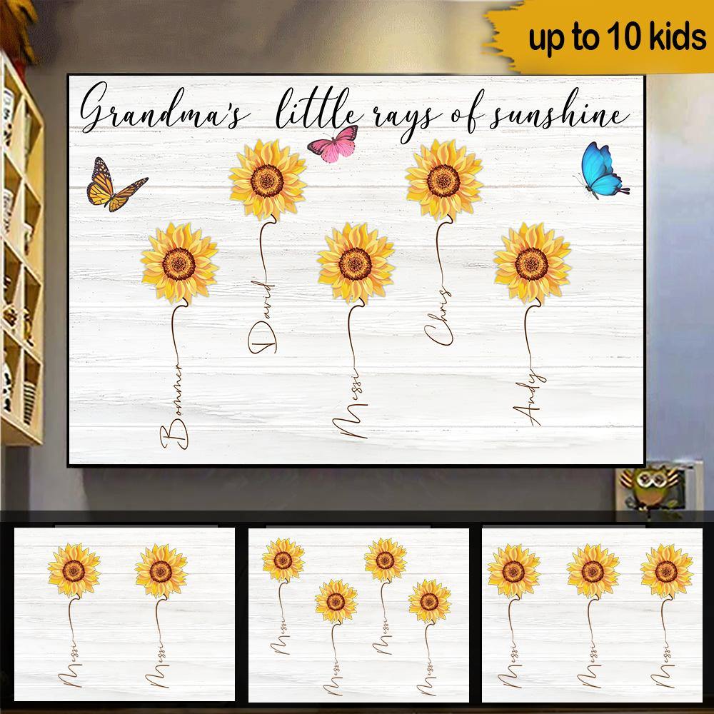 Sunflower Granparent Custom Poster You Are My Sunshine Personalized Gift - PERSONAL84