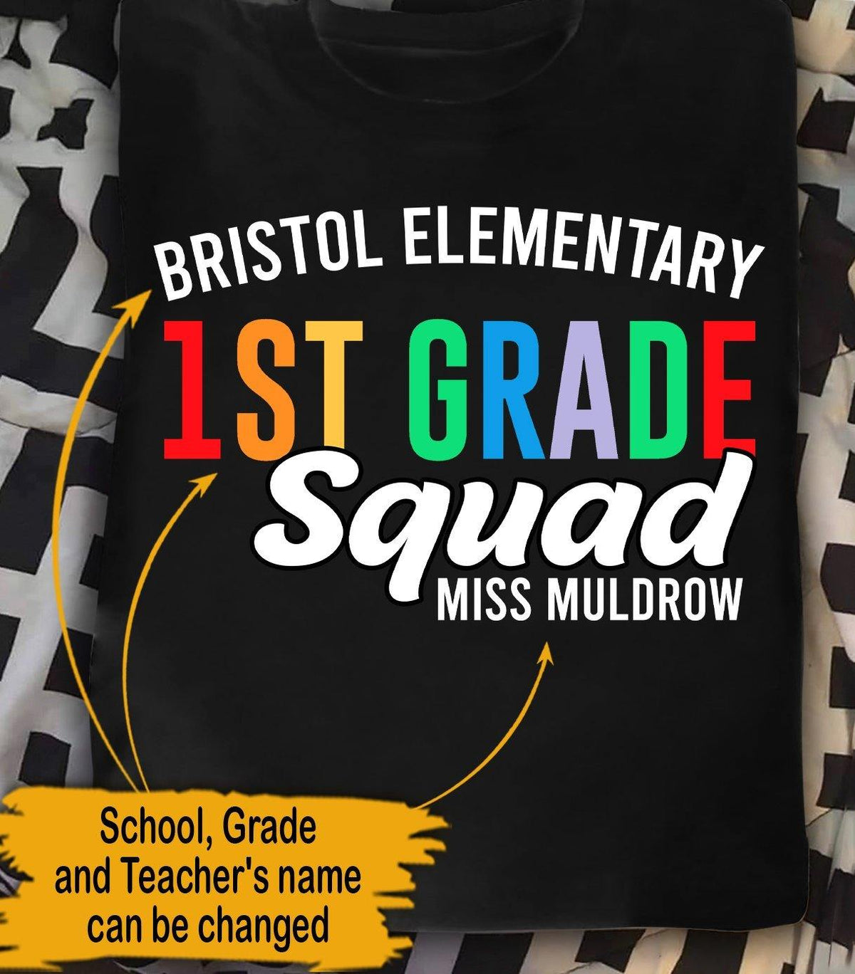 Teacher Back To School Custom Shirt Grade Squad Teacher Name - PERSONAL84