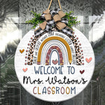 Teacher Custom Sign Welcome Classroom Teach Love Inspire Personalized Gift - PERSONAL84