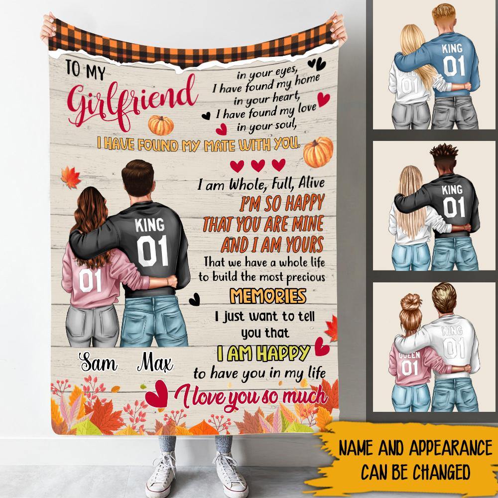 To My Girlfriend Custom Blanket In Your Eyes I Have Found My Home Personalized Gift - PERSONAL84