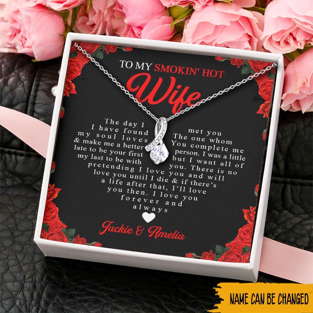 To My Smokin' Hot Wife Custom Necklace The Day I Met You Personalized Gift - PERSONAL84