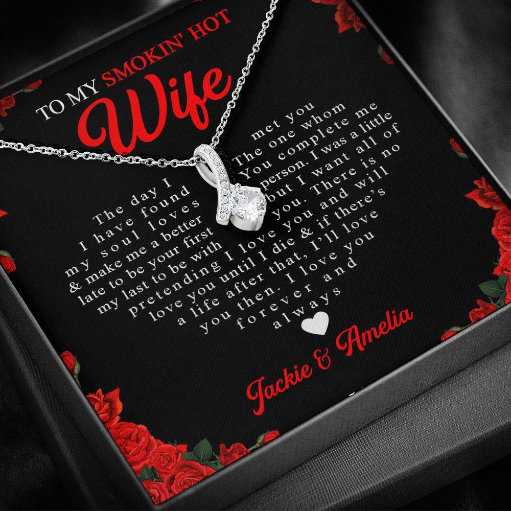 To My Smokin' Hot Wife Custom Necklace The Day I Met You Personalized Gift - PERSONAL84