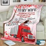 Trucker Custom Blanket Our home Ain't No Castle Your Grumpy Old Trucker Couple Valentine's Day Personalized Gift - PERSONAL84