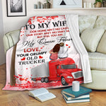 Trucker Custom Blanket Our home Ain't No Castle Your Grumpy Old Trucker Couple Valentine's Day Personalized Gift - PERSONAL84