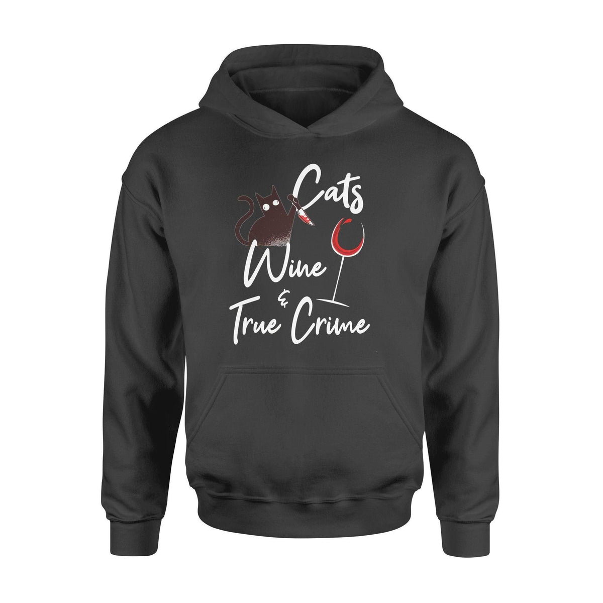 True Crime Cats Wine & True Crime - Standard Hoodie - PERSONAL84