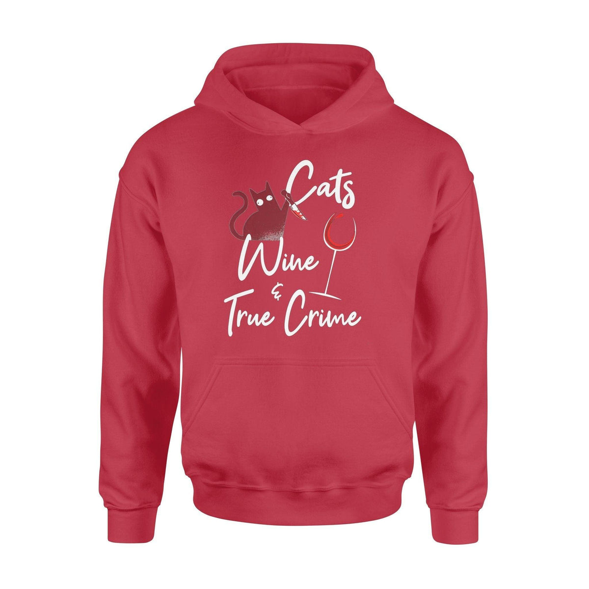 True Crime Cats Wine & True Crime - Standard Hoodie - PERSONAL84