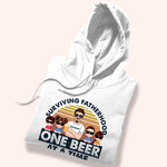 Dad Custom Shirt Surviving Fatherhood One Beer At A Time Personalized Gift