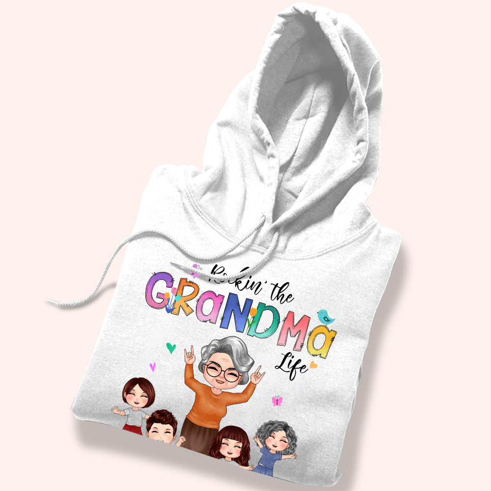 Grandma Custom Shirt Rocking The Grandma Life Personalized Gift