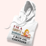 Cat Mom Custom Shirt Simple Woman Run On Caffeine Cat Hair And Cuss Words Personalized Gift