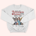 Bestie Custom Shirt Let The Shenanigans Begin Girl's Trip Personalized Gift