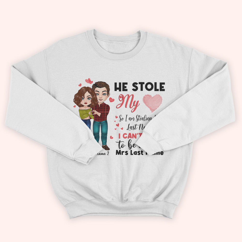 Couple Custom Shirt Can't Wait To Be Called Mrs. Personalized Gift